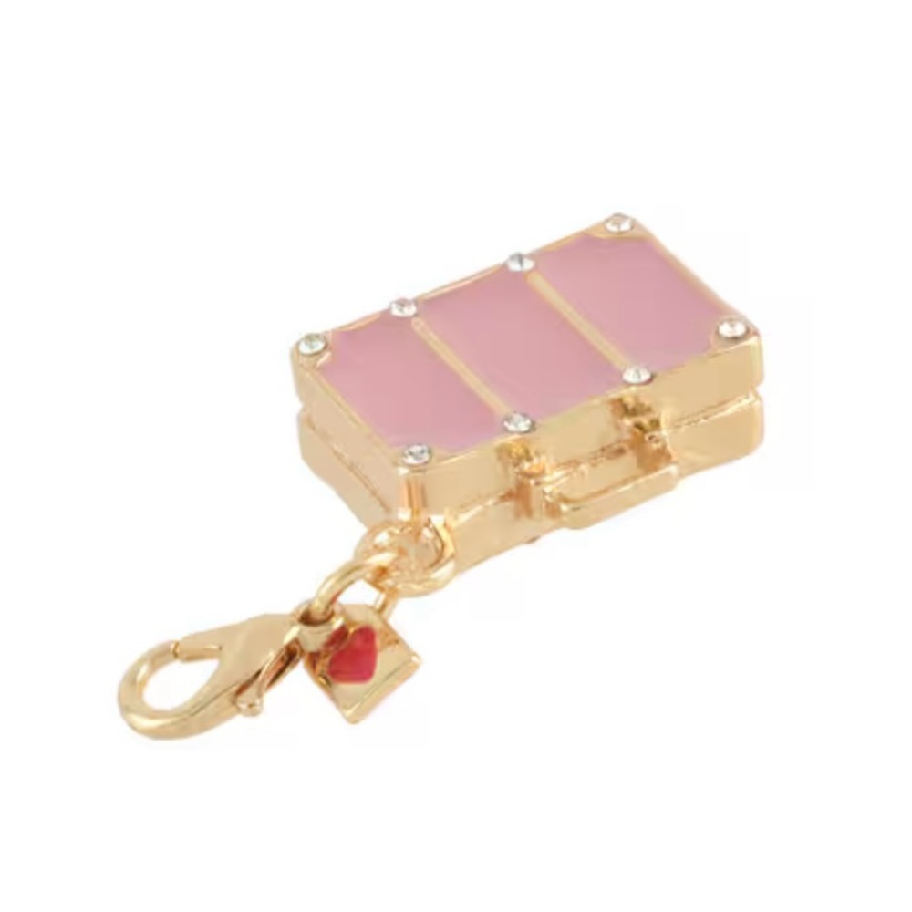 Pink and Gold Luggage Charm